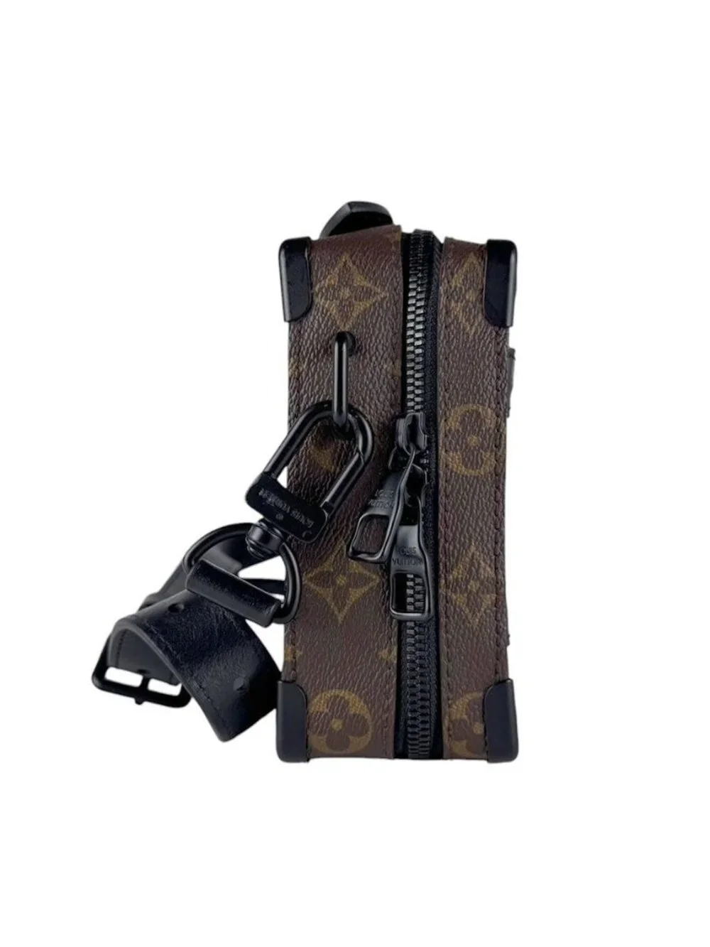 Louis Vuitton Shoulder Bag Monogram Macassar Handle Soft Trunk